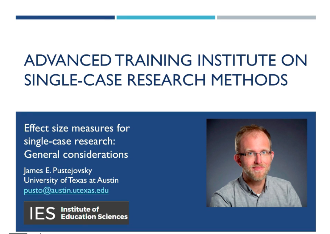 Effect sizes and single-case research presentation